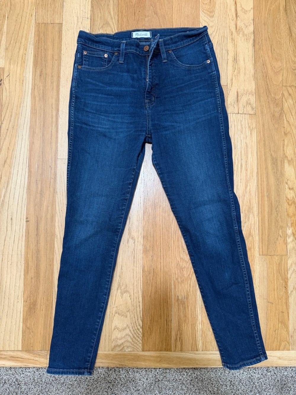 Madewell Dark Blue High-Rise Skinny Jeans